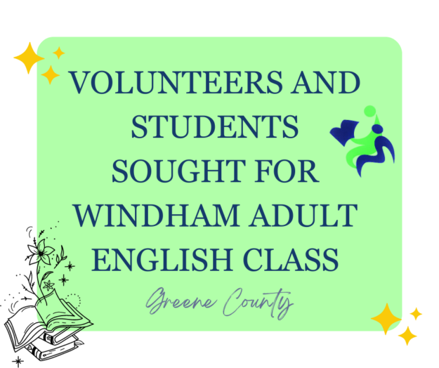 Blue Orange Colorful We Are Hiring Facebook Post Volunteers and students sought for windham adult english class
